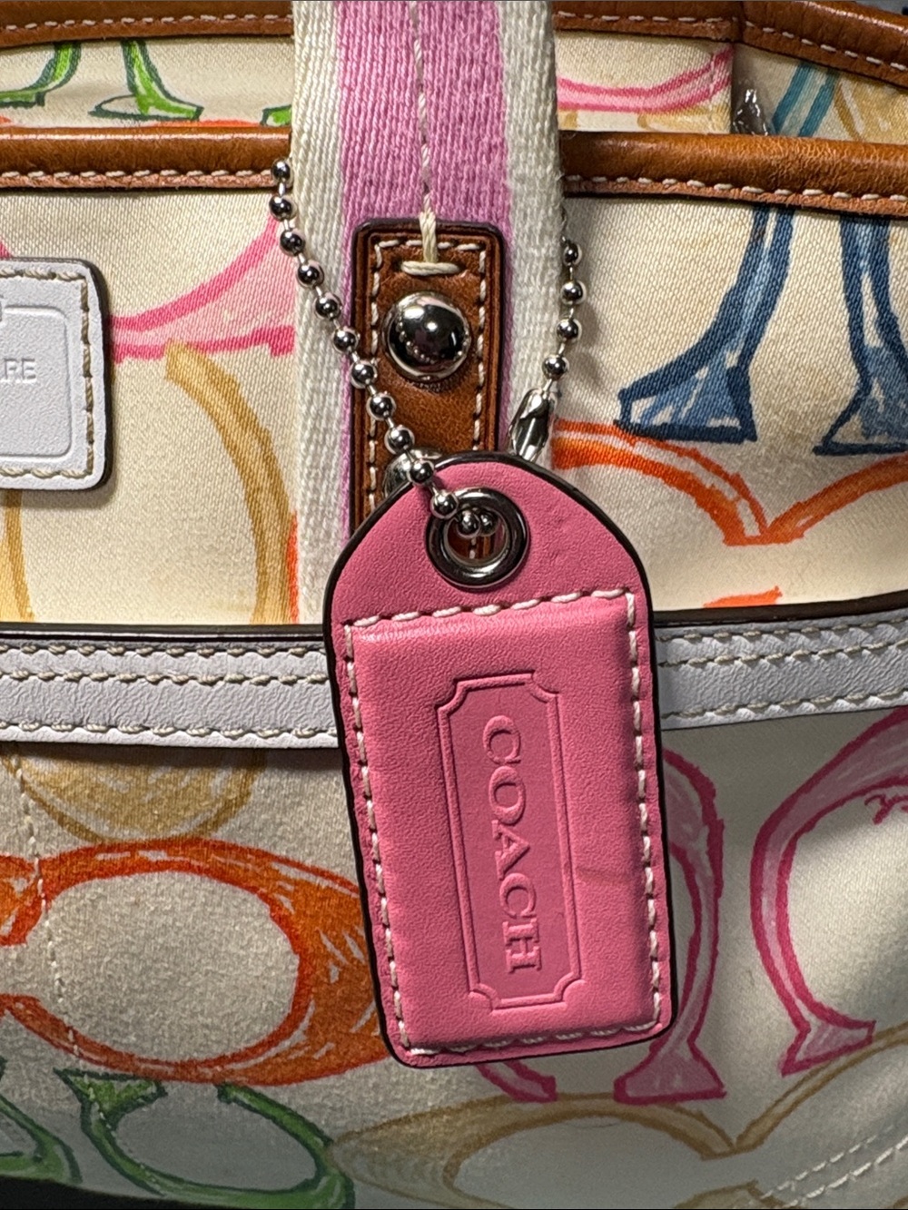 Coach Hamptons Pastel Scribble Signature Small Tote - F10673 - Picture 3 of 16